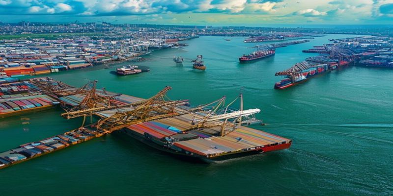 Irish port and container cargo