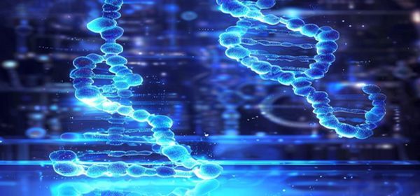 DNA double helix molecular structure scientific illustration
